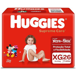 FRALDA HUGGIES SUPREME CARE MEGA XG COM 26UN