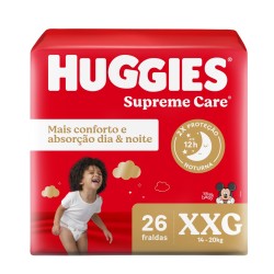 FRALDA HUGGIES SUPREME CARE MEGA XXG C/26UN
