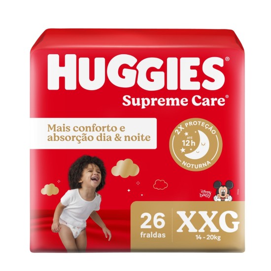 FRALDA HUGGIES SUPREME CARE MEGA XXG C/26UN