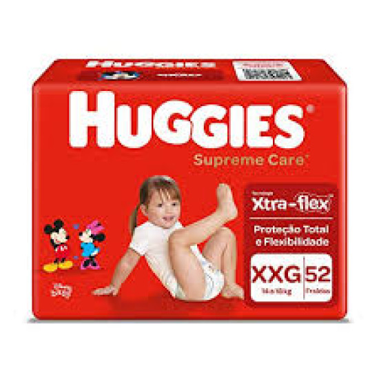 FRALDAS HUGGIES SUPREME CARE HIPER XXG COM 52 UND