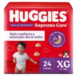 FRALDA HUGGIES SUPREME CARE ROUPINHA XG C/24UN