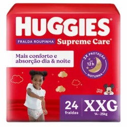 FRALDA HUGGIES SUPREME CARE ROUPINHA XXG C/24UN