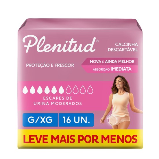 FRALDA GERIATRICA PLENITUD FEMME TAM G/XG LV16 PG15