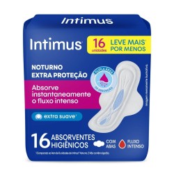 ABSORVENTE INTIMUS GEL NOT SUAVE C/ ABAS 16 UND