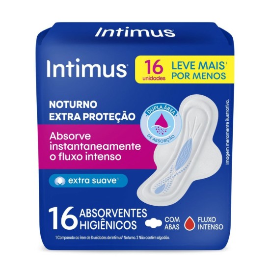 ABSORVENTE INTIMUS GEL NOT SUAVE C/ ABAS 16 UND