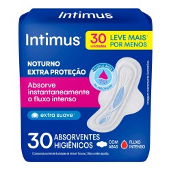 ABSORVENTE INTIMUS GEL NOT SUAVE C/ABAS C/30 UND
