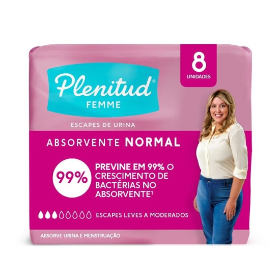ABSORVENTE INCONT FEMME PLENITUD LEVE C/8 UN