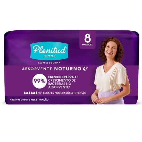 ABSORVENTE GERIATRICA P/INCONT PLENITUD FEMME NOT C/8 UN