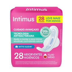 ABSORVENTE INTIMUS ULTRAFINO ANTIBACTERIANO C/ABAS 28UND