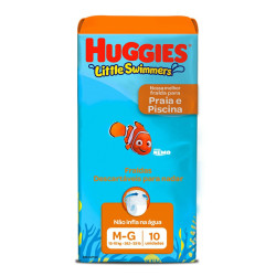 FRALDAS HUGGIES PARA PISCINA M/G COM 10 UND