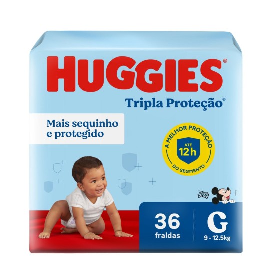 FRALDA HUGGIES TRP PROTETOR MEGA G C/36UN