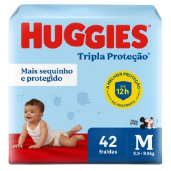 FRALDA HUGGIES TRP PROTETOR MEGA M C/42UN