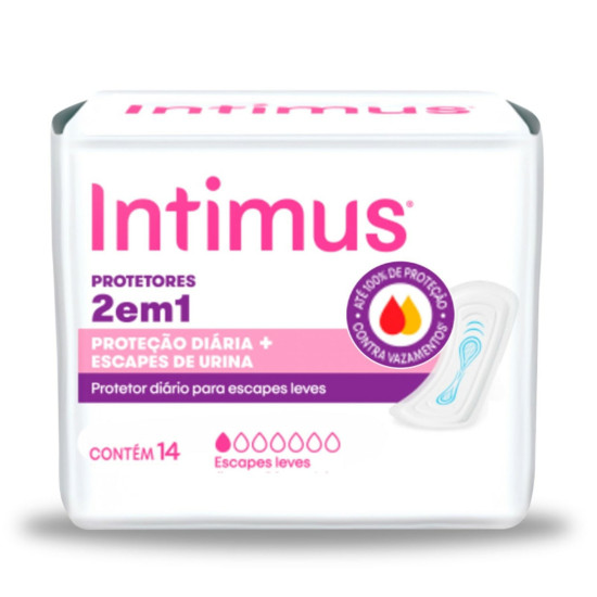 ABSORVENTE INTIMUS PRO DIARIO 2EM1 COM 14 UND