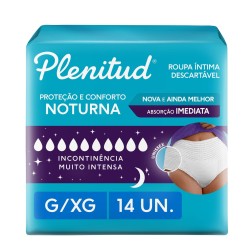 FRALDA GERIATRICA PLENITUD PREMIUM NOTURNO G/XG C/14 UND