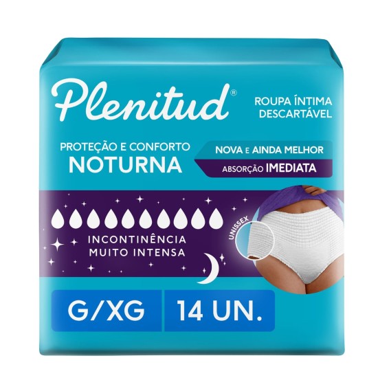 FRALDA GERIATRICA PLENITUD PREMIUM NOTURNO G/XG C/14 UND