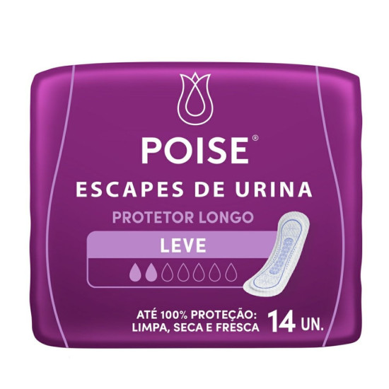 ABSORVENTE POISE LEVE ESCAPE DE URINA COM 14 UNI