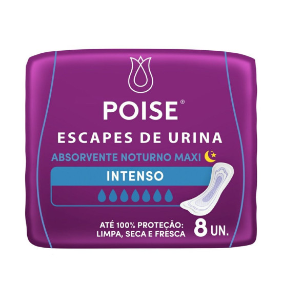 ABSORVENTE POISE INTENSO ESCAPE DE URINA NOTU COM 8 UNI