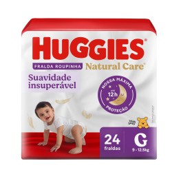 FRALDA HUGGIES NATURAL CARE ROUPINHA MEGA G C/24 UND