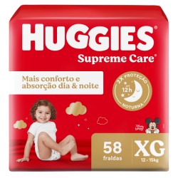 FRALDA HUGGIES SUPREME CARE HIPER XG C/58 UND