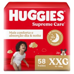 FRALDA HUGGIES SUPREME CARE HIPER XXG C/58 UND