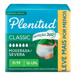 FRALDA GERIATRICA PLENITUD CLASSIC P/M C/16 UND