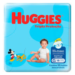 FRALDAS HUGGIES PROTECAO DIA JUMBO XG COM 24 UND
