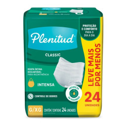 FRALDAS GERIATRICA PLENITUD CLASSIC G/XG COM 24 UND