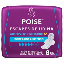 ABSORVENTE POISE MODERADO INTENSO ESCAPE DE URINA NOTU COM 8 UNI