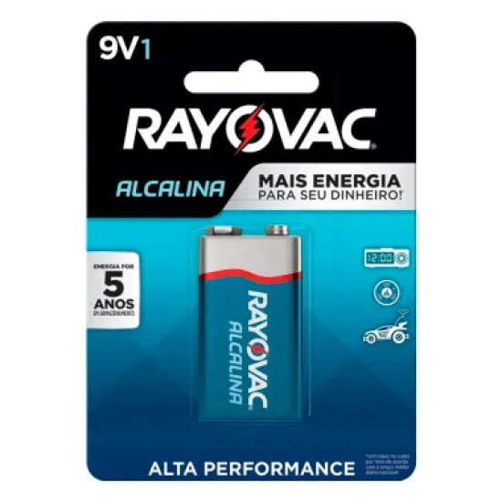 BATERIA RAYOVAC ALCALINA 9V