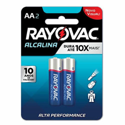 PILHA RAYOVAC ALCALINA AA COM 2 UN CART