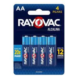 PILHA RAYOVAC ALCALINA PEQUENA AA4 LV4 PG3