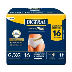FRALDA GERIATRICA BIGFRAL DERMAPLUS G/XG C/16 UND