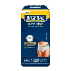 FRALDA GERIATRICA BIGFRAL DERMA PLUS UNISSEX G/XG C/7 UND