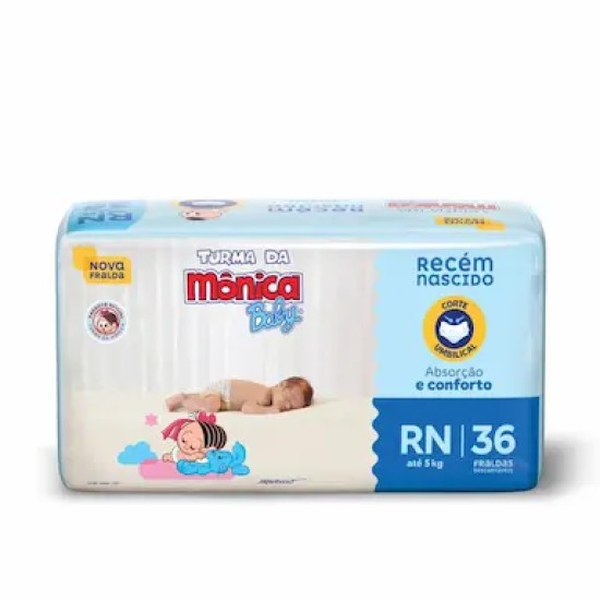 FRALDA TURMA DA MONICA JUMBO RN C/36UN