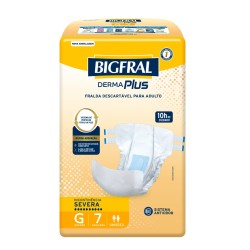 FRALDA GERIATRICA BIGFRAL DERMA PLUS G C/7 UND