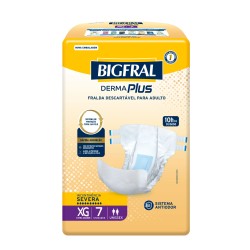 FRALDA GERIATRICA BIGFRAL DERMA PLUS XG C/7 UND