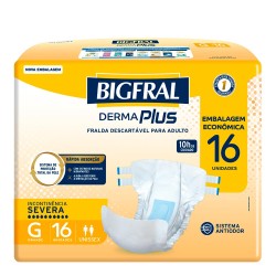 FRALDA GERIATRICA BIGFRAL DERMAPLUS G C/16 UND