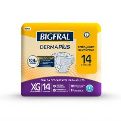 FRALDA GERIATRICA BIGFRAL DERMAPLUS XG C/14 UND