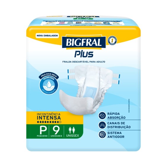 FRALDA GERIATRICA BIGFRAL PLUS REGULAR P C/9UND