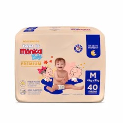 FRALDA TURMA DA MONICA PREMIUM M C/40UN