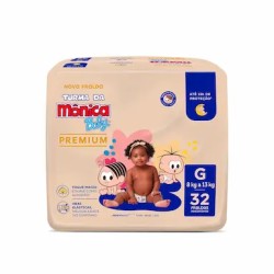 FRALDA TURMA DA MONICA PREMIUM G C/32UN