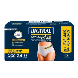 FRALDA GERIATRICA BIGFRAL DERMAPLUS XG C/24 UND