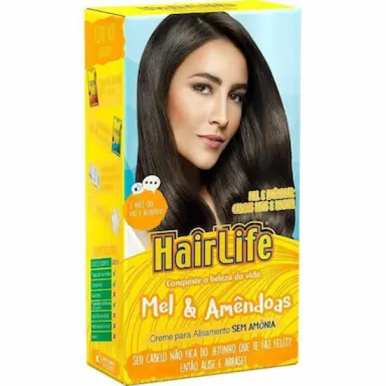 CREME ALISANTE HAIR LIFE MEL E AMENDOAS 180 G