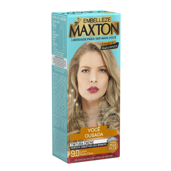 TINTURA DE CABELO MAXTON LOURO MUITO CLARO 9.0