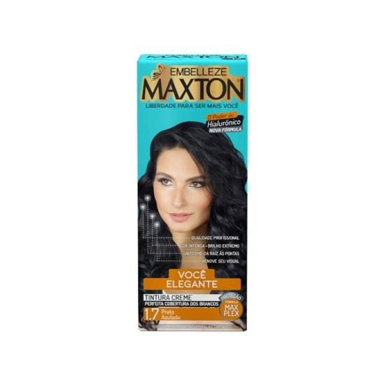 TINTURA DE CABELO MAXTON 1.7 PRETO AZULADO