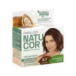 TINTURA DE CABELO NATUCOR KIT CREME 6.7 CHOCOLATE