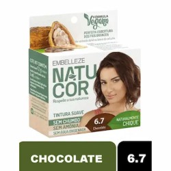 TINTURA PARA CABELO NATUCOR KIT CREME 6.7 CHOCOLATE