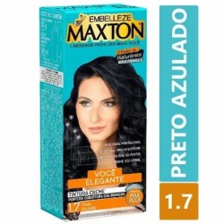TINTURA PARA CABELO MAXTON 1.7 PRETO AZULADO