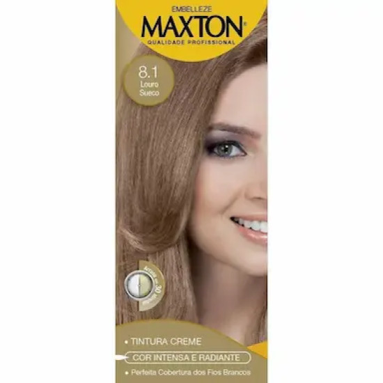 TINTURA DE CABELO MAXTON KIT 8.1 LOURO SUECO