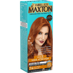TINTURA DE CABELO MAXTON KIT 7.4 LOURO MEDIO ACOBREADO